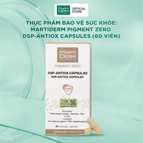  Thực Phẩm Bảo Vệ Sức Khỏe: MartiDerm Pigment Zero DSP Antiox Capsules (60 Viên) 