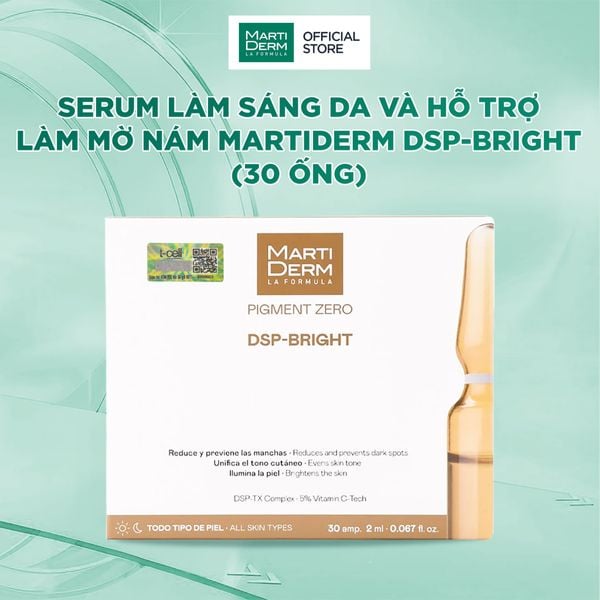  Serum Làm Sáng Da Và Hỗ Trợ Làm Mờ Nám MartiDerm DSP-Bright (30 ống/5 ống x 2ml) 