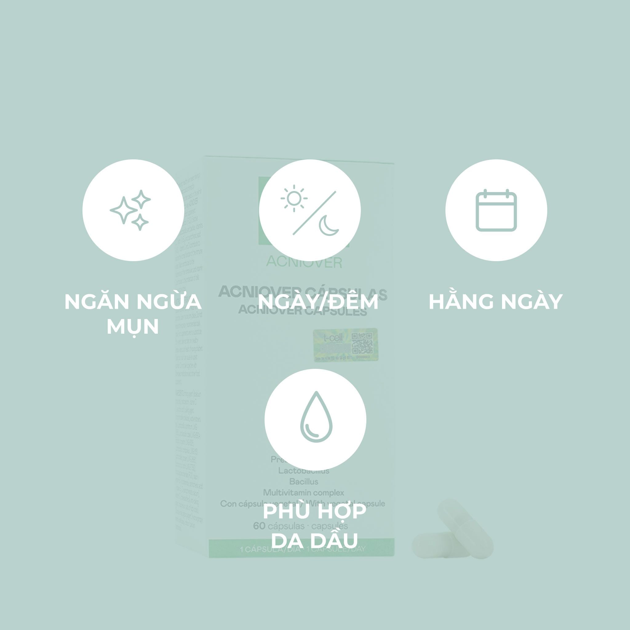  Viên Uống Ngăn Ngừa Mụn - MartiDerm Acniover Capsules (60 viên) 