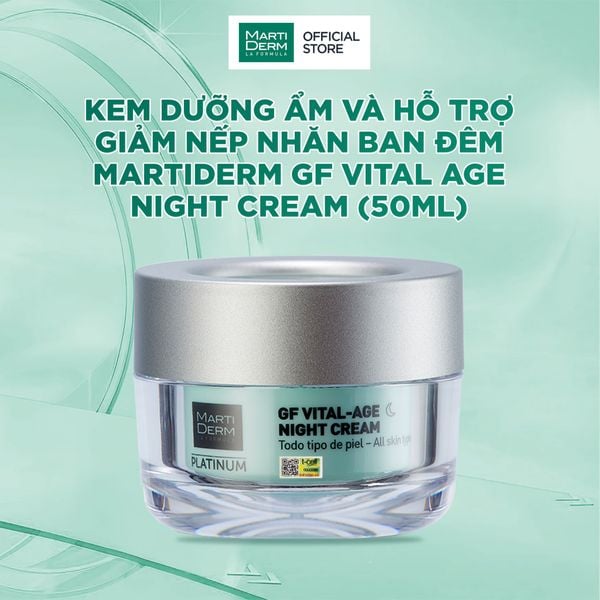  Kem Dưỡng Ẩm Và Hỗ Trợ Giảm Nếp Nhăn Ban Đêm MartiDerm GF Vital Age Night Cream 50ml 