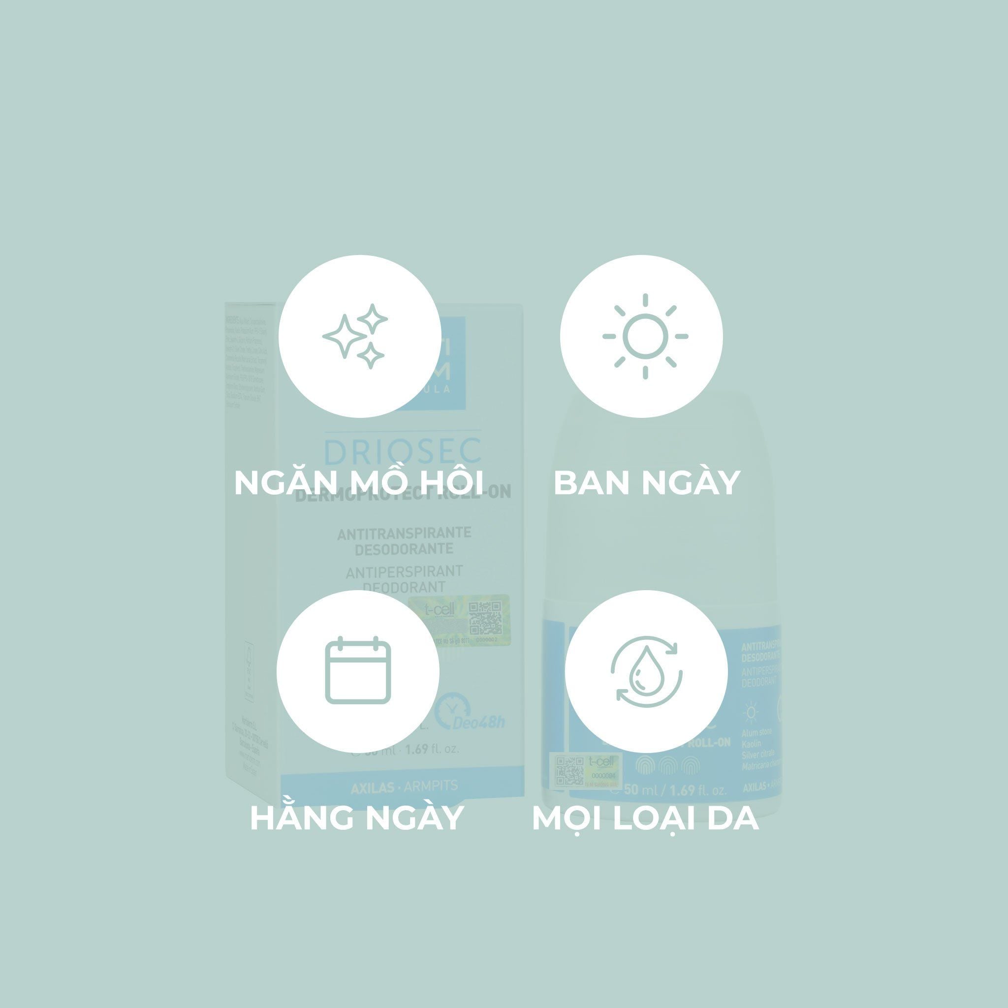 Lăn Khử Mùi & Chống Tiết Mồ Hôi - Martiderm Driosec Dermoprotect Roll-on 