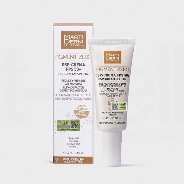  Kem Điều Trị Ban Ngày Chống Nắng Làm Sáng Da, Mờ Sắc Tố, Duy Trì Sau Hydroquinone - MartiDerm Pigment Zero DSP SPF50+ Cream (40ml) 