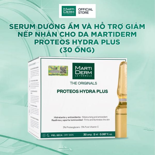  Serum Dưỡng Ẩm Và Hỗ Trợ Giảm Nếp Nhăn Cho Da MartiDerm Proteos Hydra Plus (30 ống x 2ml) 