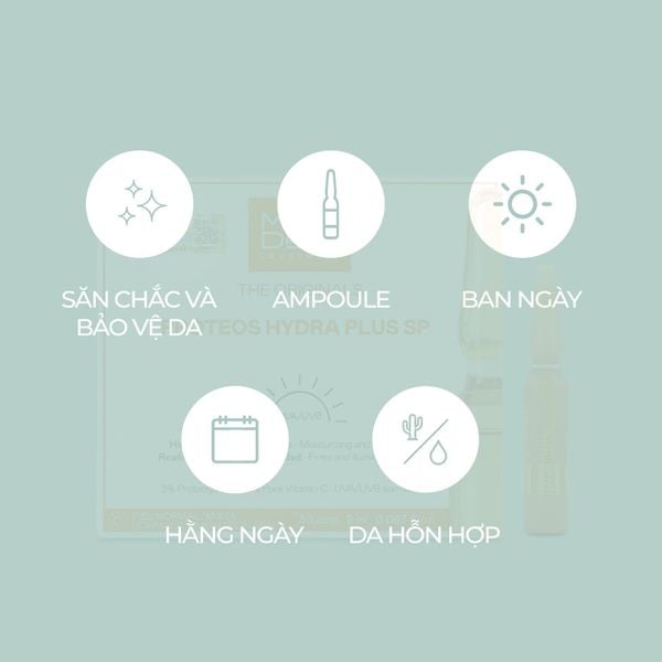  Ampoule Dưỡng Ẩm, Làm Săn Chắc & Ngừa Lão Hoá Da Ban Ngày - Martiderm The Originals Proteos Hydra Plus SP 