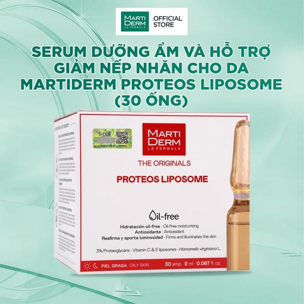  Serum Dưỡng Ẩm Và Hỗ Trợ Giảm Nếp Nhăn Cho Da MartiDerm Proteos Liposome (30 ống x 2ml) 