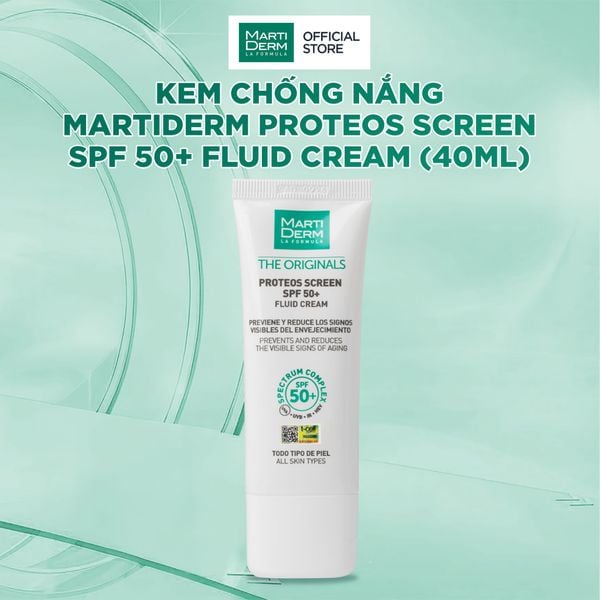  Kem Chống Nắng MartiDerm Proteos Screen SPF 50+ Fluid Cream (40ml) 
