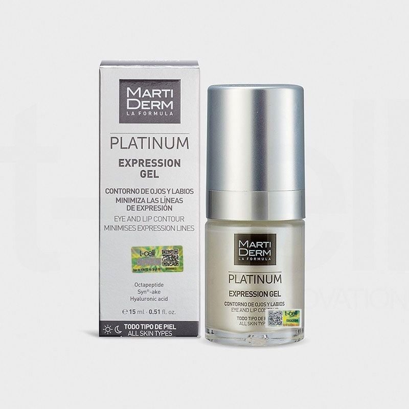  Gel Dưỡng Làm Đầy Rãnh, Giảm Nhăn Đuôi Mắt & Khóe Miệng - MartiDerm Platinum Expression Gel (15ml) 