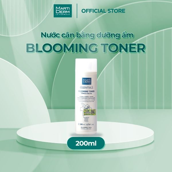 Nước Cân Bằng Dưỡng Ẩm Cho Da Thường Đến Khô - MartiDerm Essentials Blooming Toner