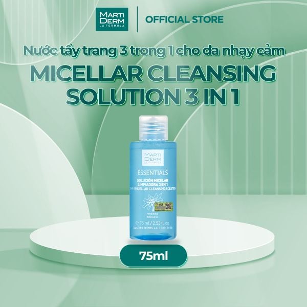 Nước Tẩy Trang - Martiderm Essentials Micellar Cleansing Solution 3 In 1 (75ml)