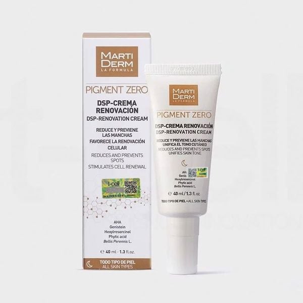  Kem Đêm Làm Sáng Da, Mờ Sắc Tố, Duy Trì Sau Hydroquinone - MartiDerm Pigment Zero DSP Renovation Cream 