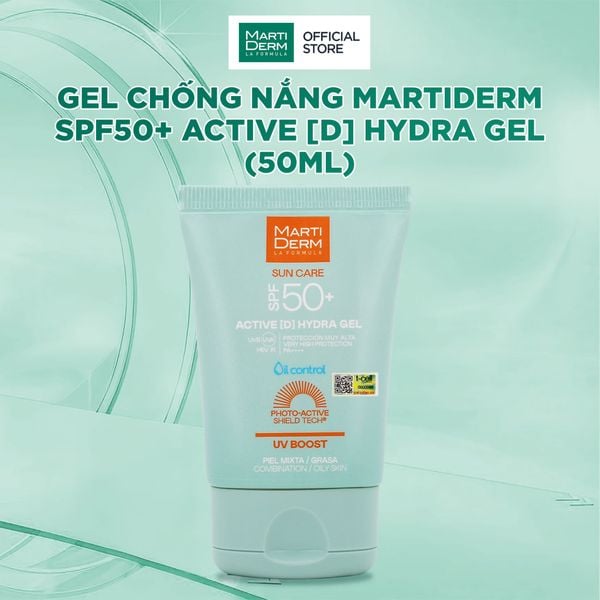  [MỚI RA MẮT] Gel Chống Nắng MartiDerm SPF50+ ACTIVE [D] HYDRA GEL (50m) 
