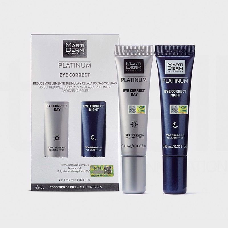  Kem dưỡng mắt ngày & đêm giảm bọng mắt, quầng thâm - MartiDerm Platinum Eye Correct (2 x 10ml) 