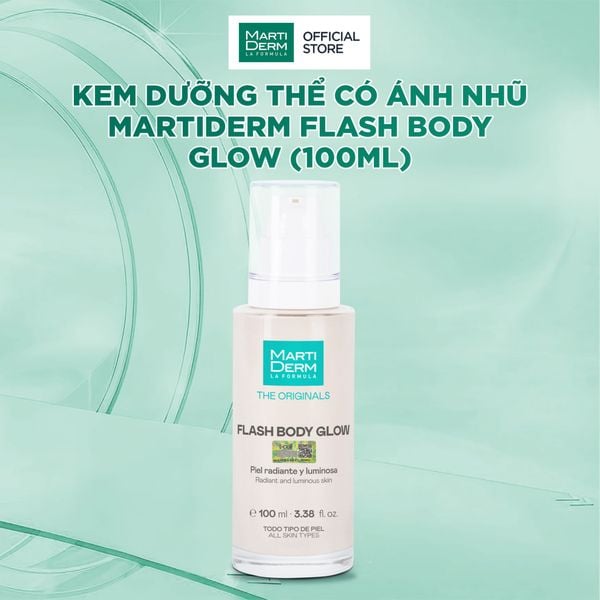  [MỚI RA MẮT] Kem Dưỡng Thể Có Ánh Nhũ MartiDerm Flash Body Glow (100ml) 