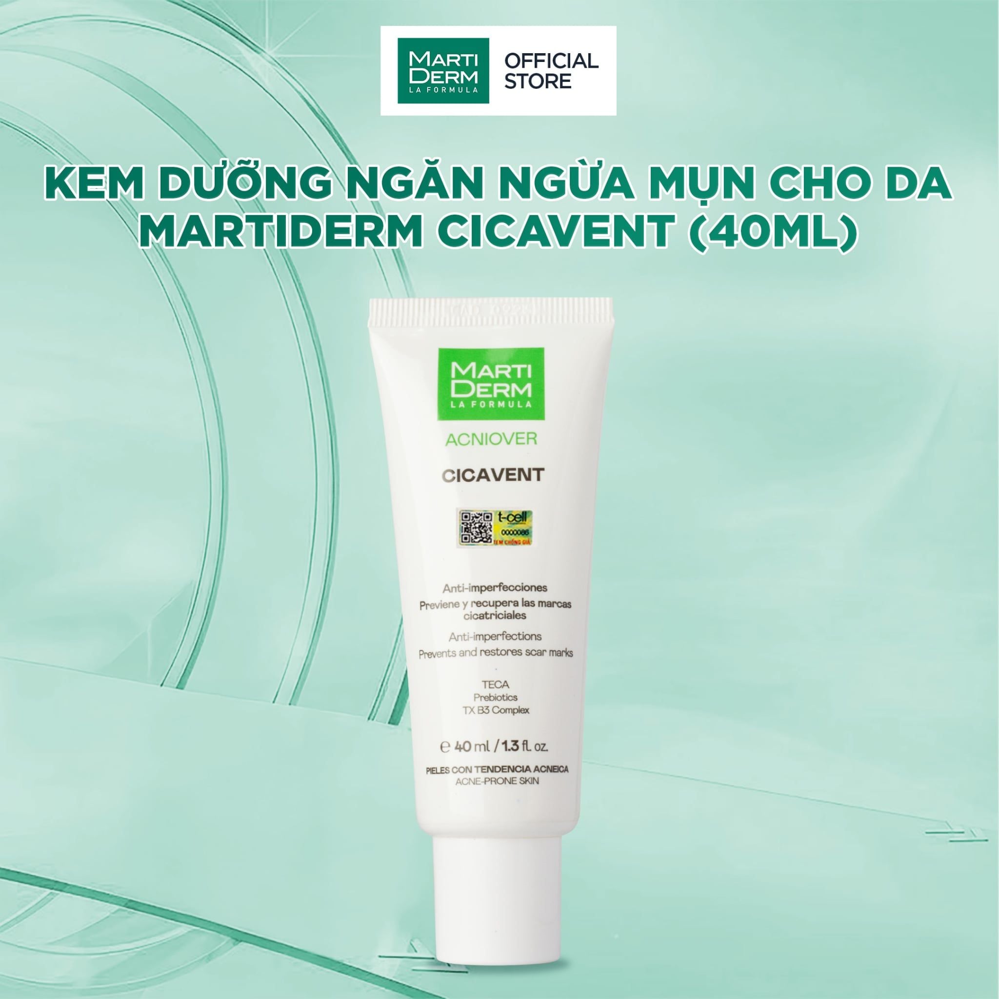 Kem Dưỡng Ngăn Ngừa Mụn Cho Da MartiDerm Cicavent (40ml) 