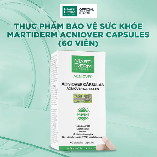  Thực Phẩm Bảo Vệ Sức Khỏe: MartiDerm Acniover Capsules (60 viên) (HSD: 11/2026) 
