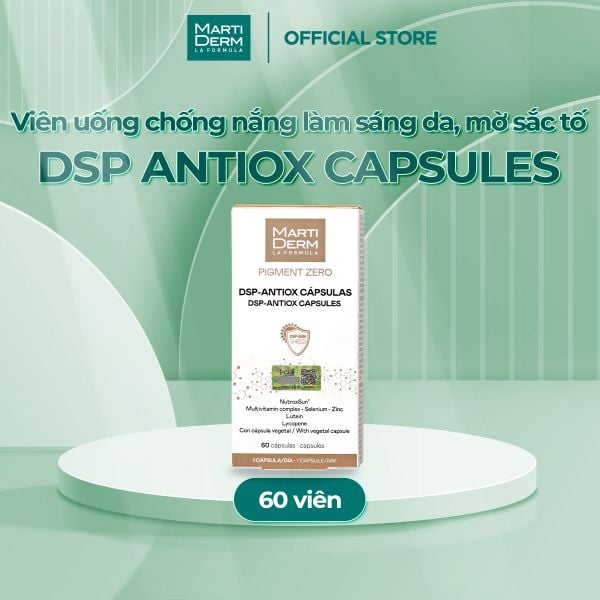 Viên Uống Chống Nắng Thuần Chay - MartiDerm Pigment Zero DSP Antiox Capsules (60 Viên)