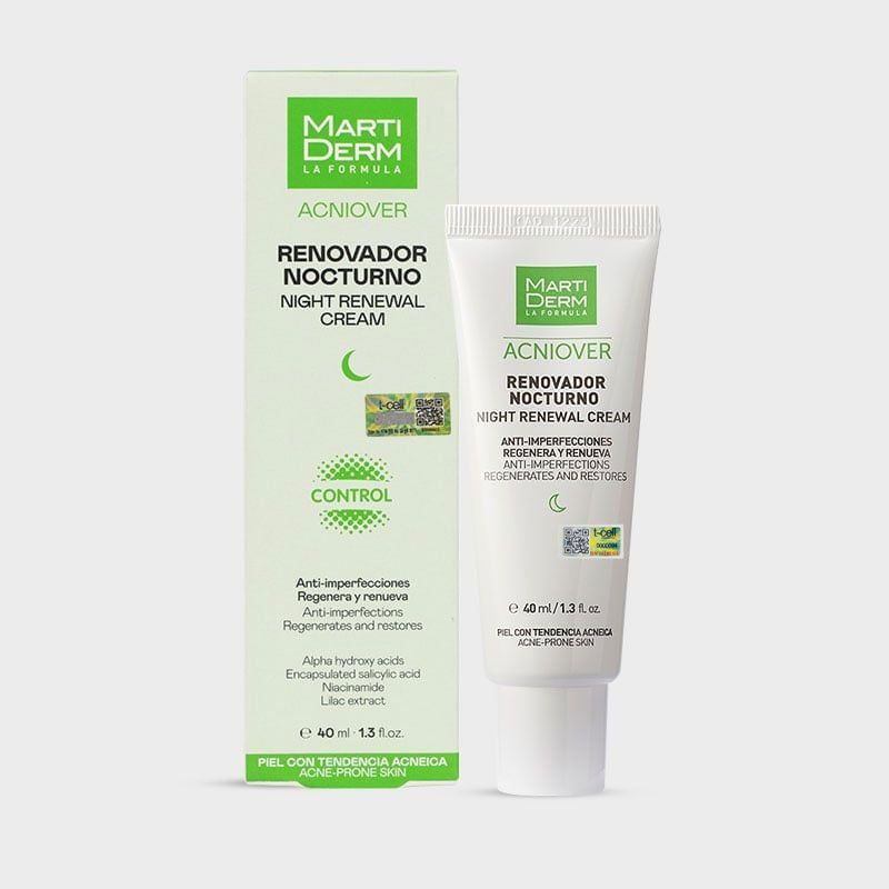  Kem Dưỡng Tái Tạo Ban Đêm Cho Da Dầu Mụn - MartiDerm Acniover Night Renewal Cream (40ml) 