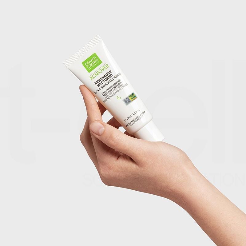  Kem Dưỡng Tái Tạo Ban Đêm Cho Da Dầu Mụn - MartiDerm Acniover Night Renewal Cream (40ml) 