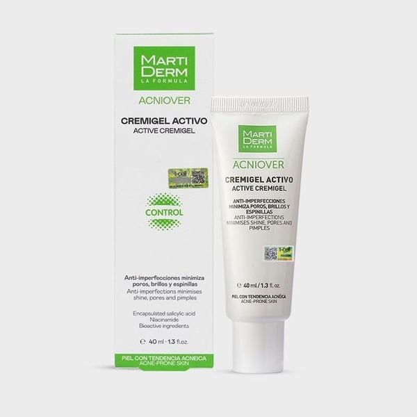  Kem Dưỡng Giảm Nhờn, Mụn & Se Lỗ Chân Lông - MartiDerm Acniover Active Cremigel (40ml) 