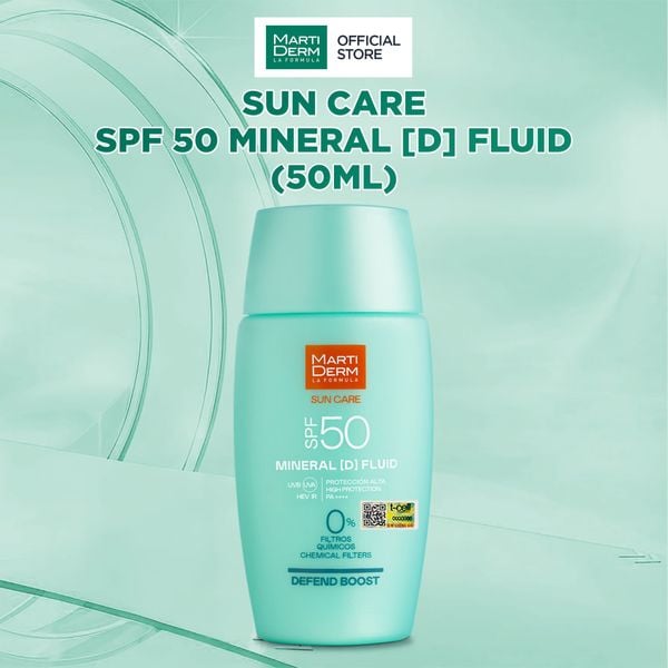  [MỚI RA MẮT] Kem Chống Nắng MartiDerm SPF 50 Mineral [D] Fluid (50ml) 