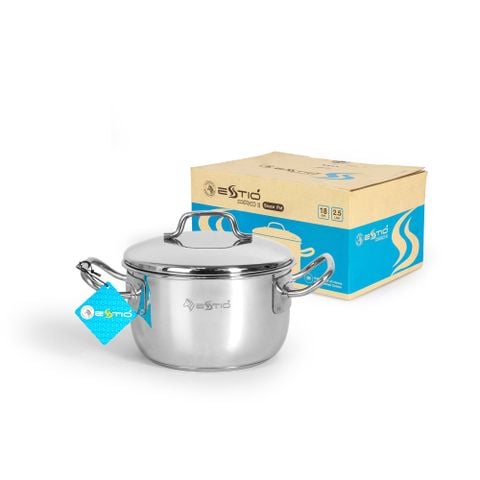 Nồi Inox Estio Pro 18cm 2.5L - 162381 || Estio Pro Stainless Steel Pot 18cm - 162381