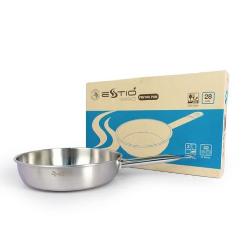 Chảo Inox Zebra Estio Pro 3 đáy 28cm - 175107