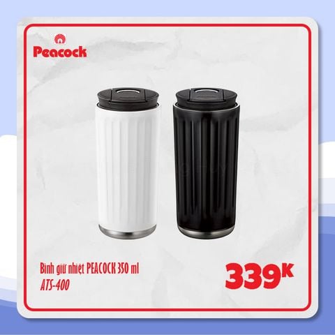 Bình giữ nhiệt Peacock 350ml - ATS-400 - One Touch