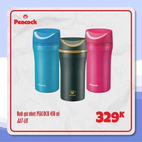 Bình Giữ Nhiệt Peacock 350ml - AAT-L35 - PICNIC