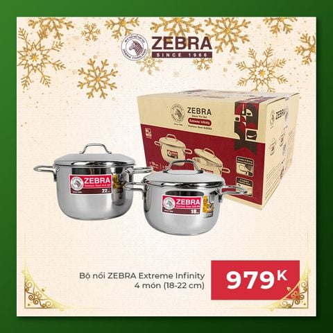 Bộ nồi Inox 3 đáy 18cm + 22cm Extreme Infinity - 180820 || Extreme Infinity 3-layer-bottom cookware set - 18cm + 22cm - 180820