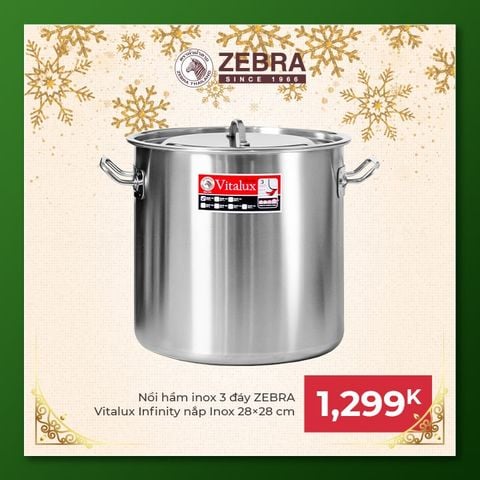 Nồi hầm cao 3 đáy Vitalux Infinity 28x28cm, 17.2L - 171338 || Vitalux Infinity 3-layer-bottom stockpot 28x28cm, 17.2L - 171338