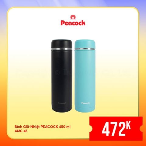 Bình giữ nhiệt Peacock 450ml - AMC-45 || Peacock Vacuum Bottle 450ml - AMC-45