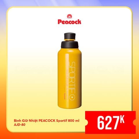 Bình giữ nhiệt PEACOCK SPORTIF 800ml AJD-80 || Sportif Vacuum Bottle 800ml - AJD-80