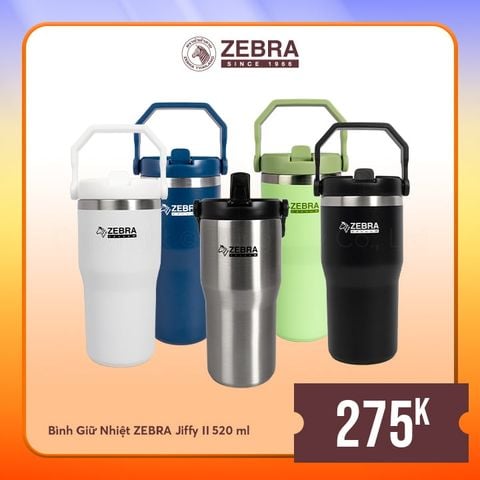 Bình giữ nhiệt Zebra Jiffy II (quai xách) 520ml - 912816