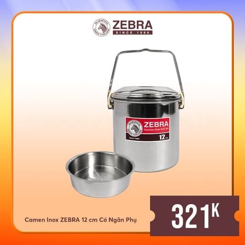 Camen Inox 304 Zebra 12cm có ngăn phụ - 151612
