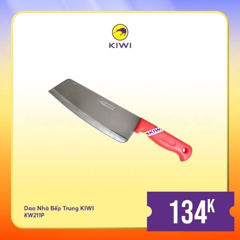 Kiwi - Dao nhà bếp trung 211P cán nhựa đỏ - R211P || Kiwi Medium Kitchen Knife With Red Handle - R211P