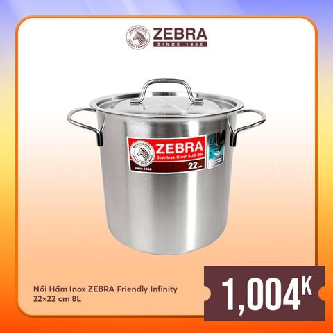 Nồi hầm inox 304 Zebra Friendly Infinity 22x22cm (8L) – 171348
