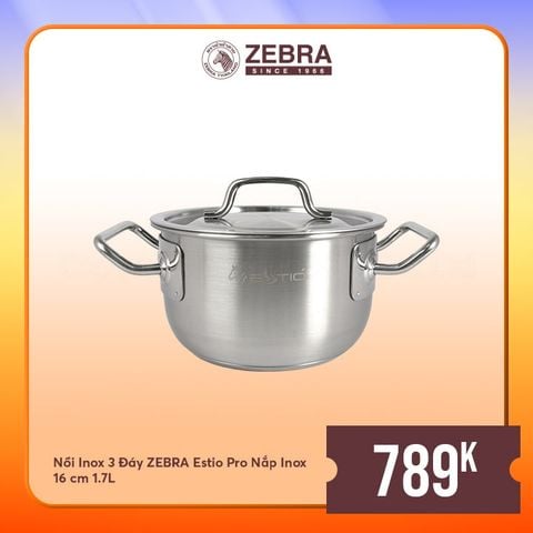 Nồi Inox Estio Pro 3 đáy nắp Inox 16cm - 162230