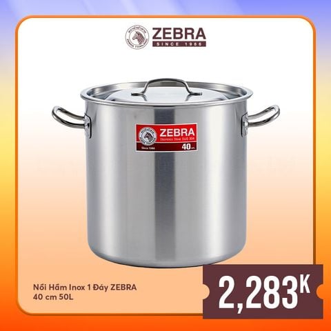 Nồi hầm Inox 1 đáy 40x40cm 50L - 171040 || 1-layer-bottom stainless steel stockpot  40x40cm 50L - 171040