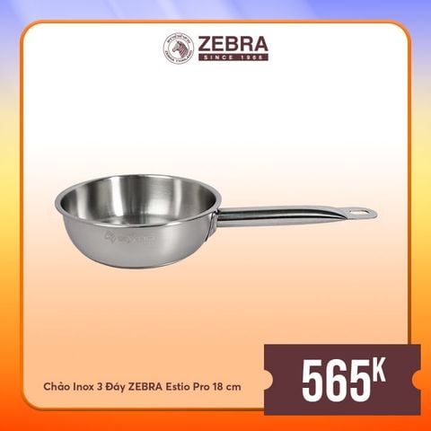 Chảo Inox Zebra Estio 3 đáy 18cm - 175088