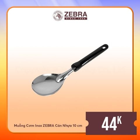 Vá cơm Inox 304 Zebra cán nhựa, 10cm - 102107 || Stainless Steel Ladle with Plastic Handle - 10cm - 102107