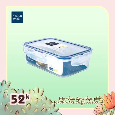 Hộp nhựa đựng thực phẩm Chef Lock 900ml - JCP0003