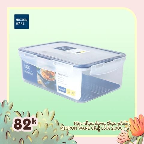 Hộp nhựa đựng thực phẩm Chef Lock 2,900ml - JCP0005