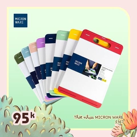 Thớt nhựa kháng khuẩn Micron Ware - 30cm x 20cm (S) - JCP5167 || Plastic Chopping Board (S) - JCP5167