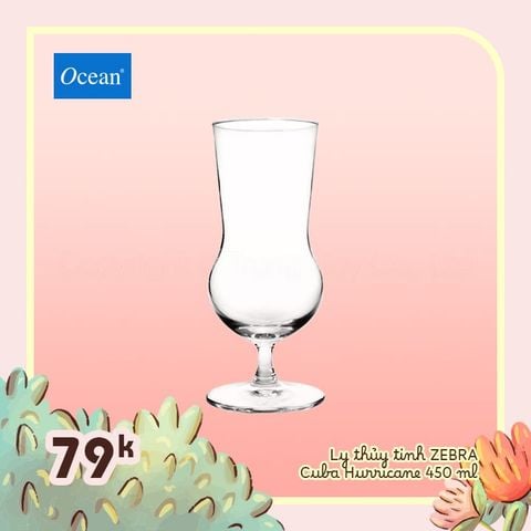 Ly thủy tinh Cuba Hurricane 450ml - 1522H16 || Cuba Hurricane glass 450ml - 1522H16