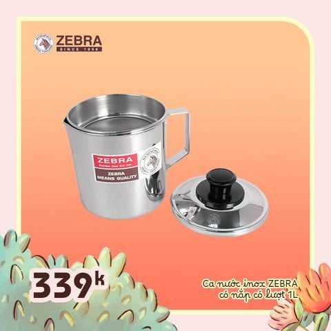 Ca nước Inox có nắp và lưới lọc 1L - 151101 || Stainless Steel Mug with lid and strainer 1L - 151101