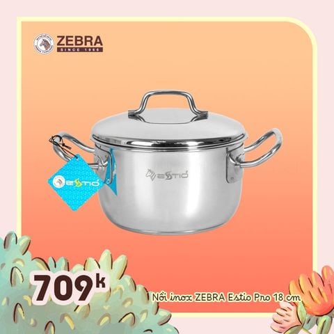 Nồi Inox Estio Pro 18cm 2.5L - 162381 || Estio Pro Stainless Steel Pot 18cm - 162381