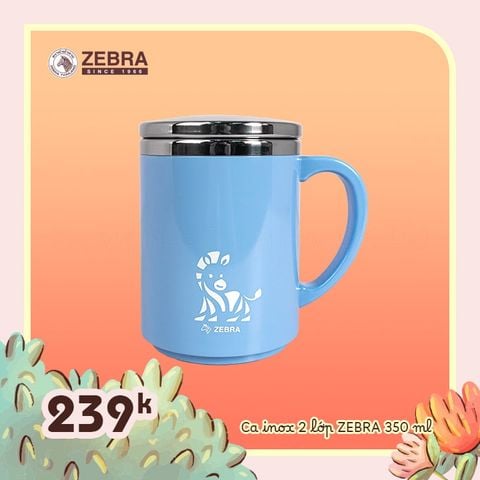 Ca cách nhiệt có nắp Zebra 350ml - 112051