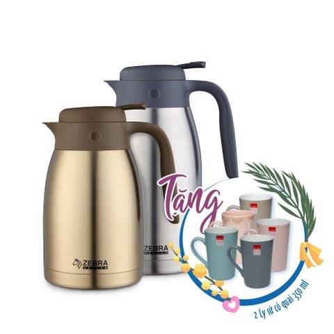 Bình giữ nhiệt Inox 1.5L - Smart IV - 112942 || Zebra Smart IV stainless steel vacuum flask with spout and handle 1.5L - 112942