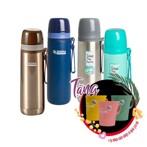 Bình giữ nhiệt Inox Picnic 500ml Zebra - 112651 || Zebra Picnic Vacuum Bottle 500ml - 112651