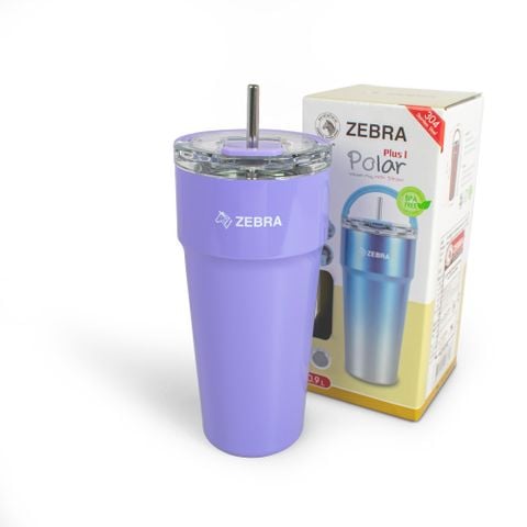 Ly giữ nhiệt Zebra Polar Plus 900ml kèm ống hút - 912736